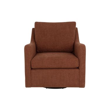Brianna Swivel Lounge Chair In Rhine Russet