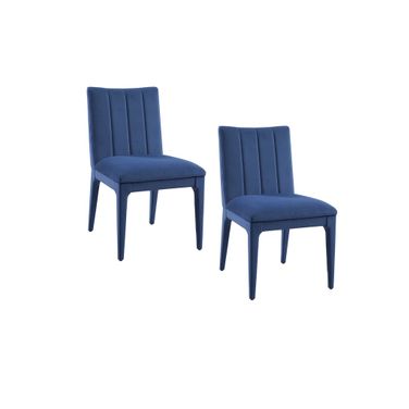 Brianne Dining Chair Set of 2 In Navy Blue