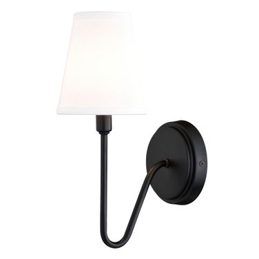 Briar 1 Light Wall Light In Matte Black
