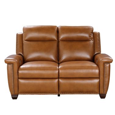 Briar Power Reclining Loveseat with Power Head Rests In Saddle
