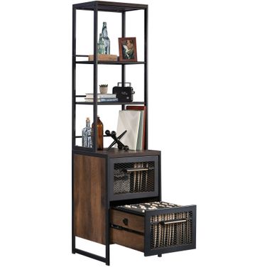 Briarbrook Narrow Bookcase In Barrel Oak