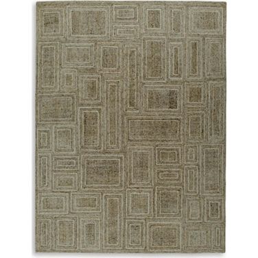 Brickburgh Large Rug In Gray and Ivory