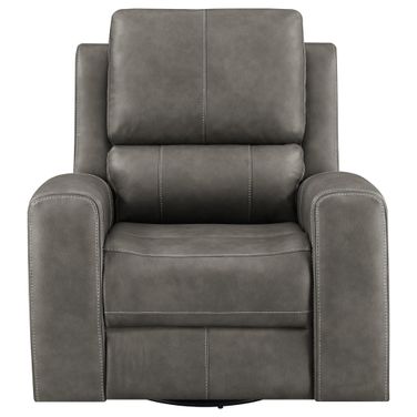 Brickston Triple Power Swivel Glider Recliner In Charcoal