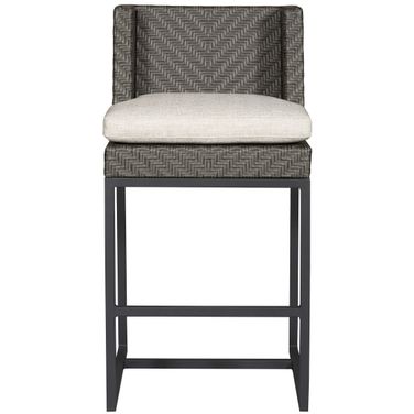 Bridgehampton Outdoor Barstool In Brown and Cream