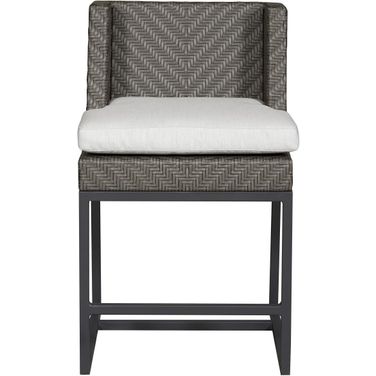 Bridgehampton Outdoor Counter Stool In Brown and Gray