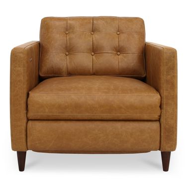 Bridgers Leather Power Recliner Chair In Tan