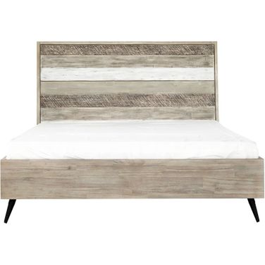 Bridges King Platform Bed In Two Tone Acacia Wood