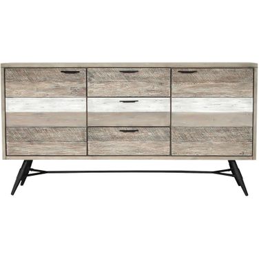 Bridges Sideboard Buffet Cabinet In Two Tone Acacia Wood