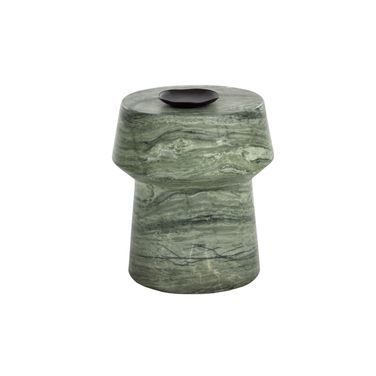 Brie Marble Look End Table In Sage
