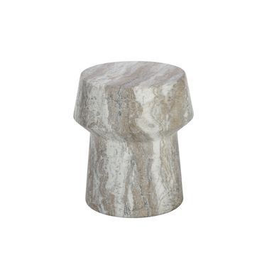 Brie Marble Look End Table In Sand