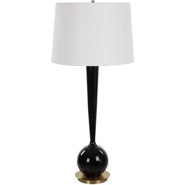 Brielle Polished Table Lamp In Black