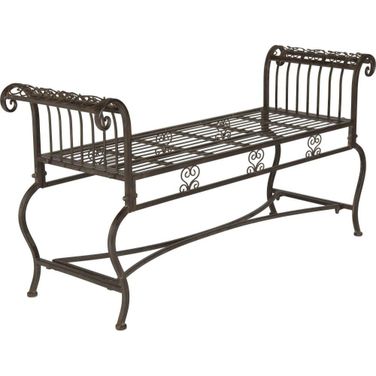 Brielle Rustic Brown Bench