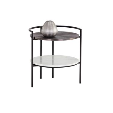 Brighton Nightstand In White and Black