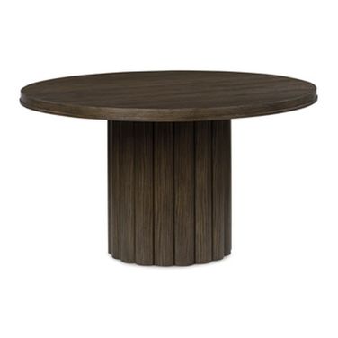 Brillynd Round Dining Table In Burnished Brown