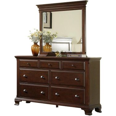 Brinley Cherry Dresser With Mirror