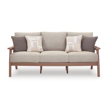 Brinnalli Outdoor Sofa with Cushion In Driftwood