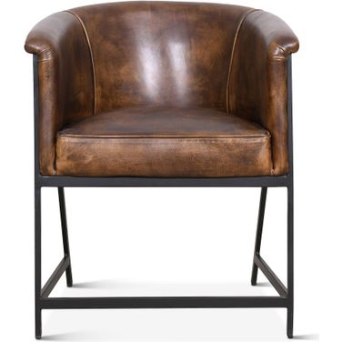 Brisbane Armchair In Antique Whiskey Leather