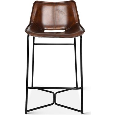 Brisbane Counter Chair In Hand Washed Chestnut Leather