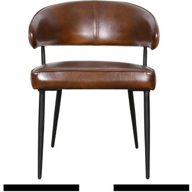 Brisbane Leather Armchair In Washed Chestnut