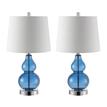 Brisor Clear and Chrome Table Lamp Set of 2
