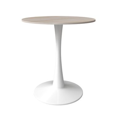 Bristol 24 Inch Round Dining Table with MDF Top In White
