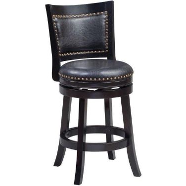 Bristol 24 Inch Swivel Counter Stool In Black
