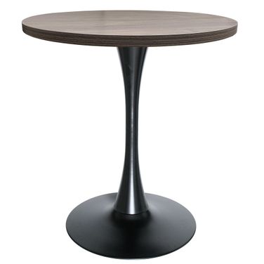 Bristol 27 Inch Round Dining Table with MDF Top In Black and Dark Walnut