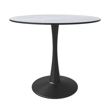 Bristol 35 Inch MDF Top Round Dining Table In Black