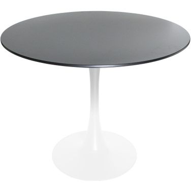 Bristol Round Dining Table In White and Black