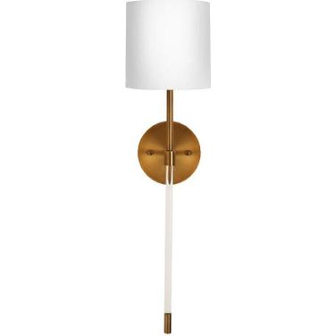 Bristow Antique Brass Acrylic Sconce