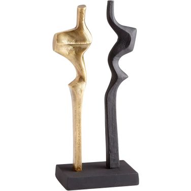 Britons Antique Brass And Black Sculpture