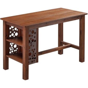 Brittany Rectangular Dining Table In Chestnut Wire-Brush Finish