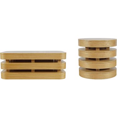 Brix Occasional Table Set In Oak