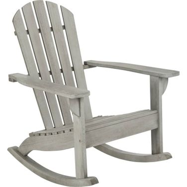 Brizio Grey Wash Adirondack Rocking Chair