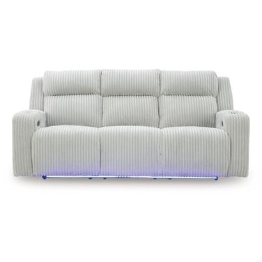 Broad Cove Power Reclining Sofa In Alloy
