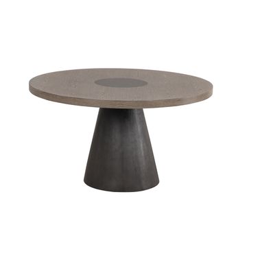 Broager Round Table In Rustic Oak and Dark Walnut