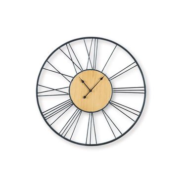 Brockett Wall Clock In Black and Natural