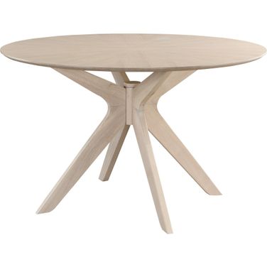 Brockton Round Dining Table In White Wash