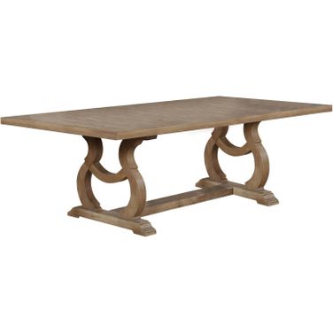 Brockway Trestle Dining Table Barley Brown