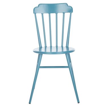 Broderick Stackable Side Chair Set of 2 in Matte Navy Blue