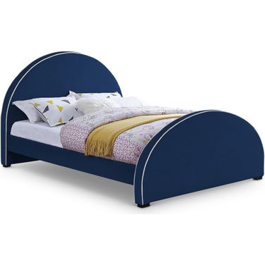 Brody Velvet Queen Bed In Navy