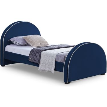 Brody Velvet Twin Bed In Navy