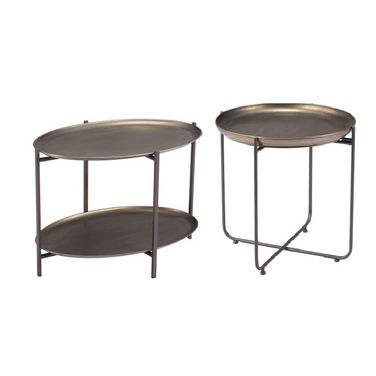 Bronson Occasional Table Set In Bronze