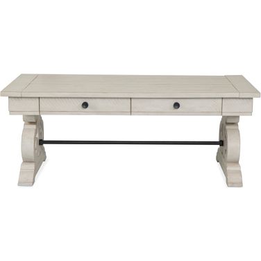 Bronwyn Rectangular Cocktail Table In Alabaster