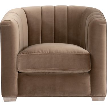 Bronx Channel Back Sofa Chair In Caramel and Natural Gray