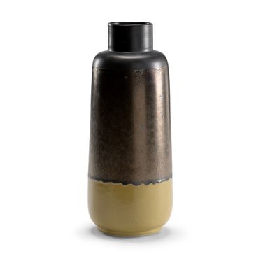 Bronze Potter's Vase In Black