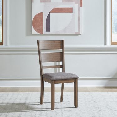 Brook Bay Slat Back Upholstered Side Chair Set of 2 In Sandstone