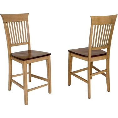 Brook Fancy Slat Barstool Set of 2