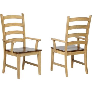 Brook Ladder Back Dining Arm Chair Set of 2