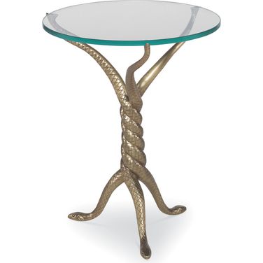 Brooke Drink Table In Antique Brass
